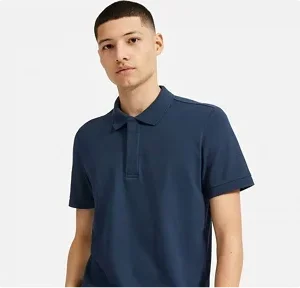 Men’s Sol id Pol o Neck 100%  Cotton Blue